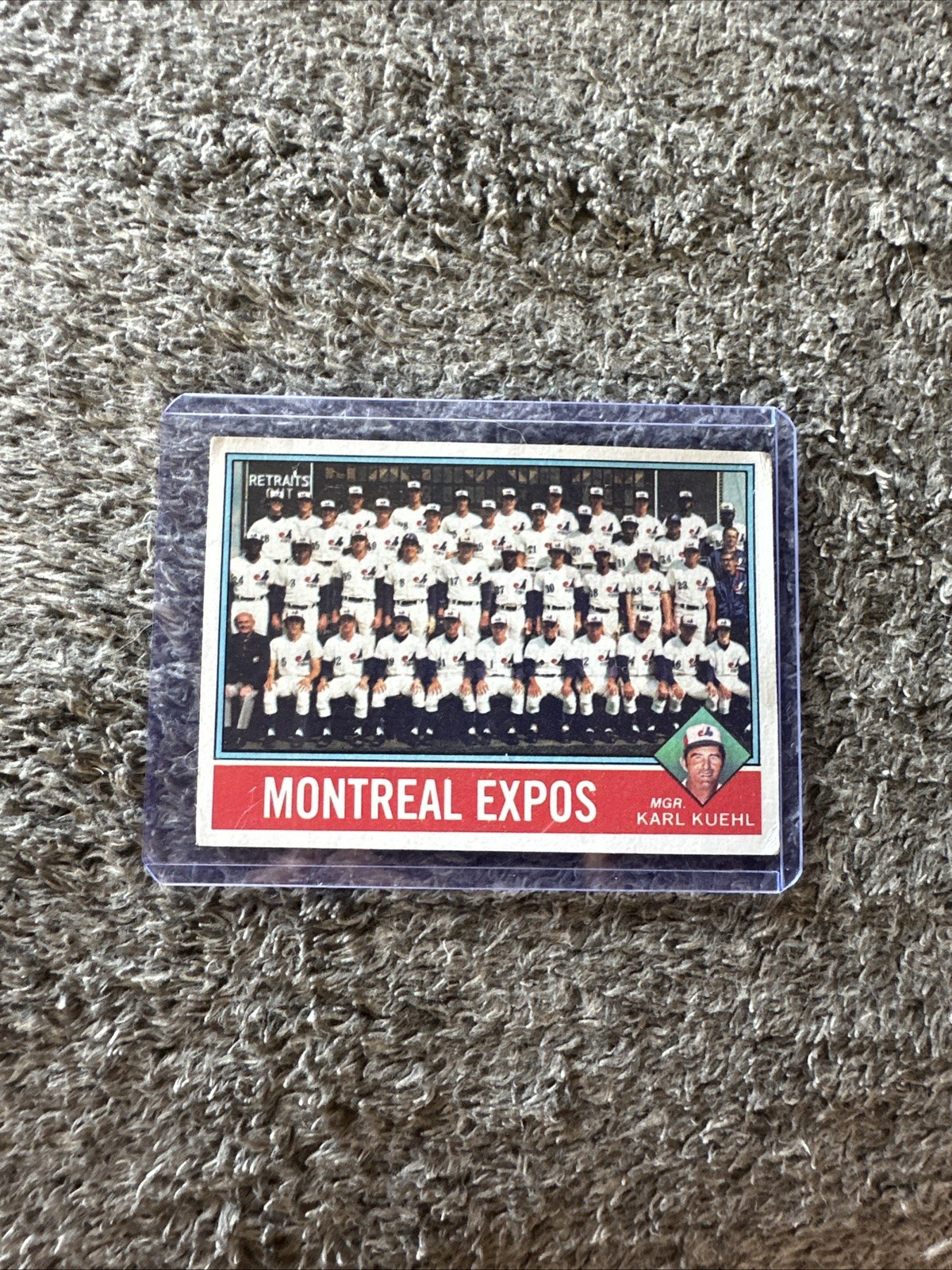 Montreal Expos 1976 Team Checklist MLB Baseball Trading Card Topps #1202B