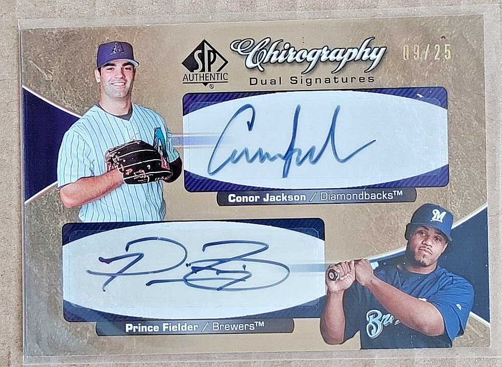 2006 SP Authentic Chirography P Fielder, C Jackson 09/25 #CH2-FJ Rookie
