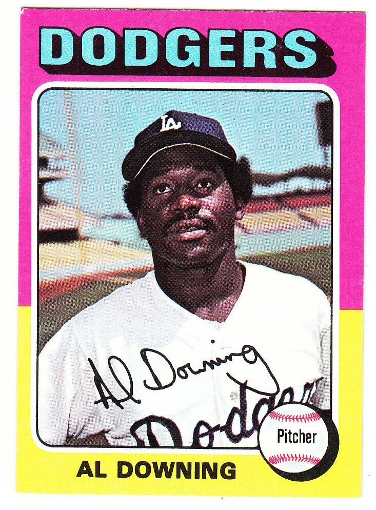 1975 TOPPS MINIS #498 AL DOWNING Los Angeles Dodgers Baseball Card