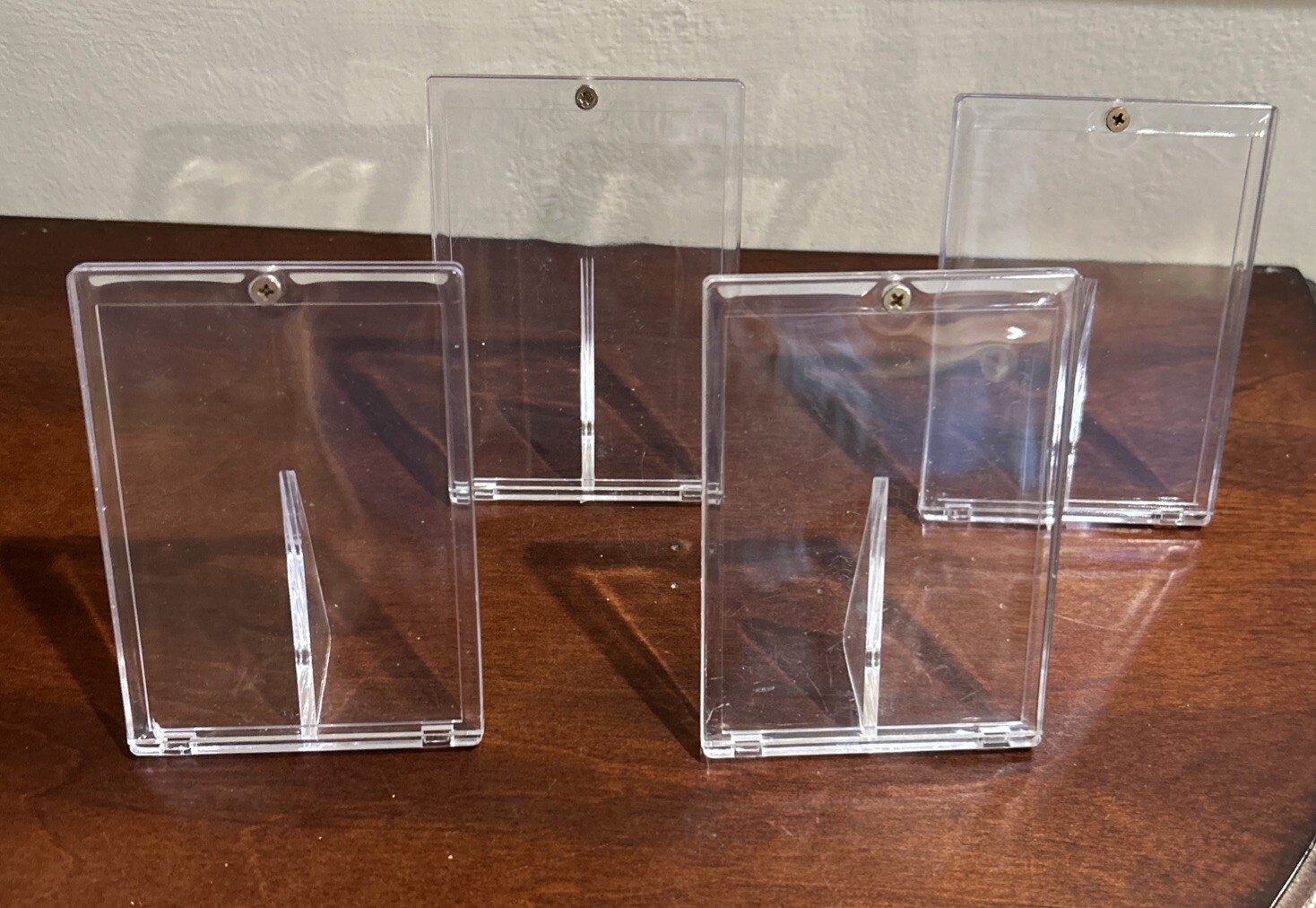 Ultra Pro Acrylic Card Stand Holder Lot of 4 Screw Down 2 Piece