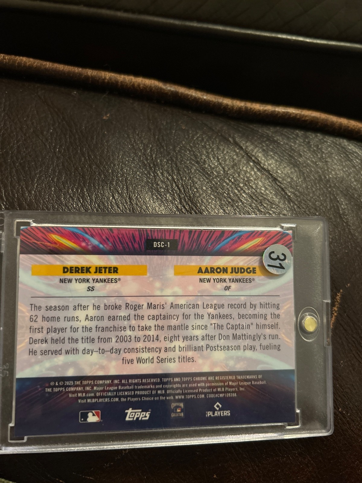 2025 Topps Cosmic Chrome – Star Clusters Derek Jeter, Aaron Judge #DSC-1