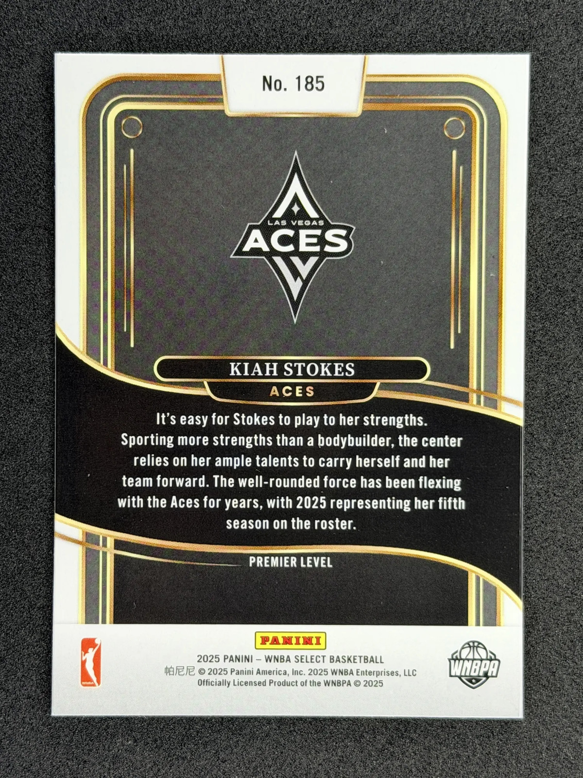 Kiah Stokes 2025 Panini Select WNBA 185 Las Vegas Aces