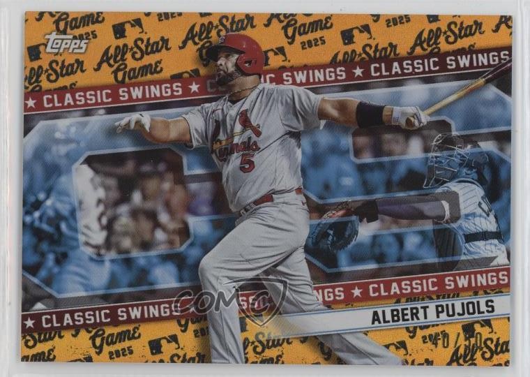 2025 Topps All-Star Game Classic Swings Gold Foil 40/50 Albert Pujols #CS-1 3hd