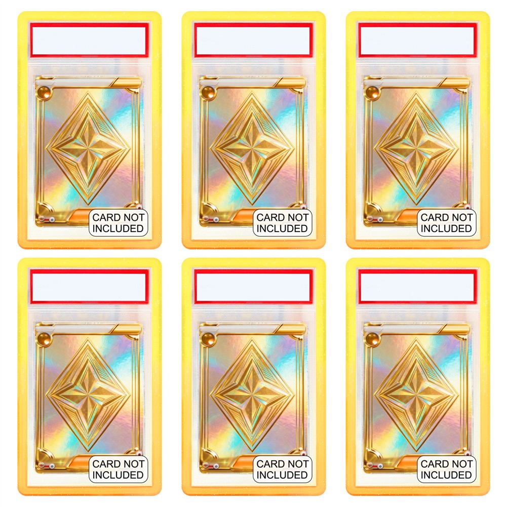 6Pcs Gradient Slab Bumper Guard Protector Skin TPU Stackable For PSA Graded Card