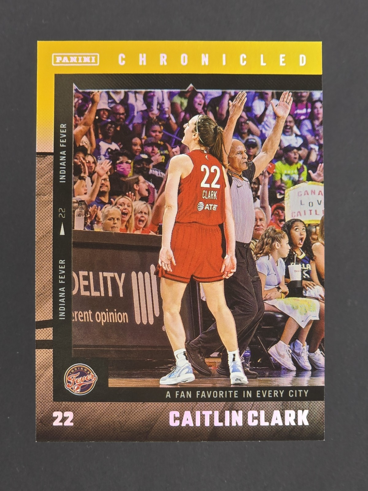 2025 Panini Caitlin Clark Chronicled Yellow Holo 25