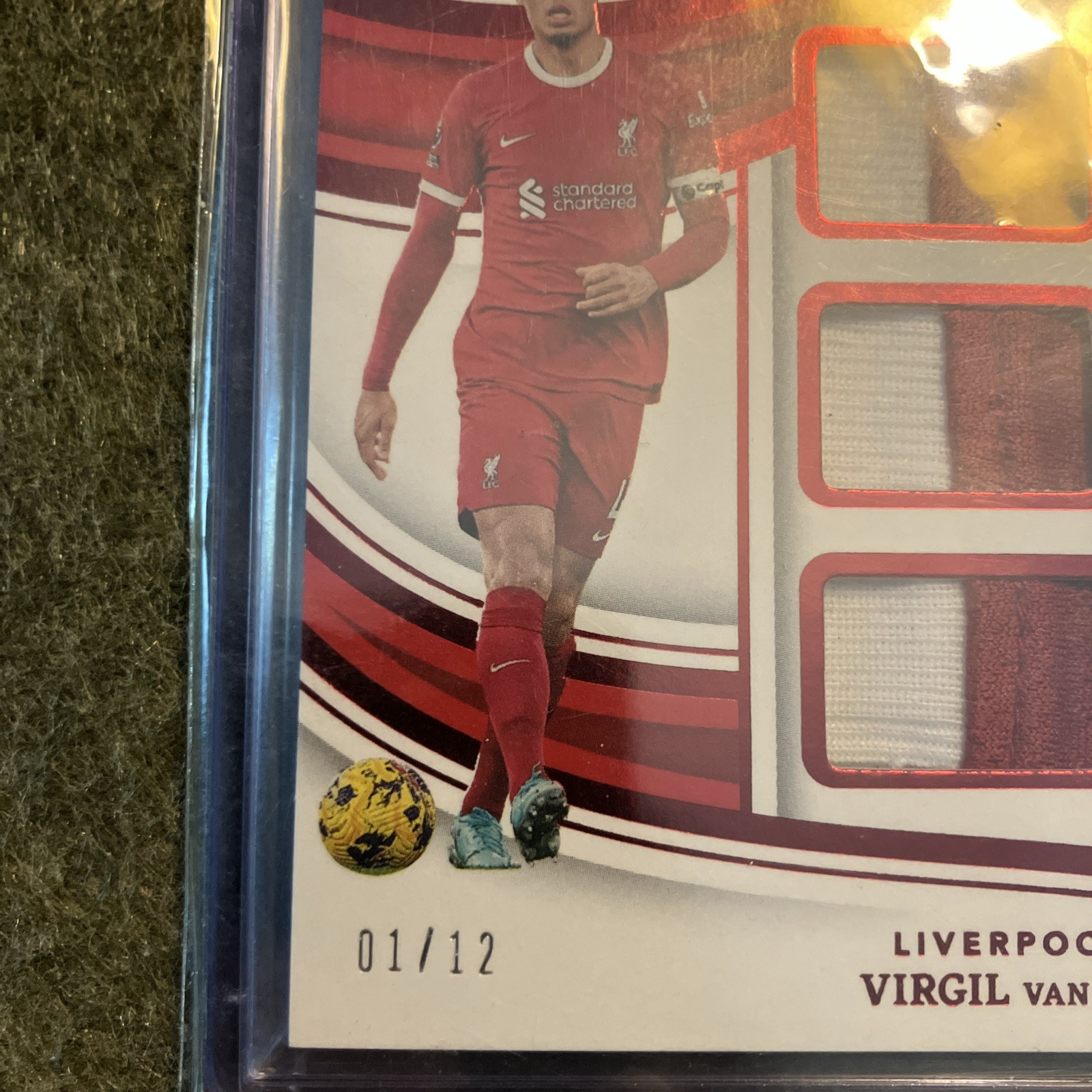 2023-24 Panini Immaculate Collection PT-VVD Virgil van Dijk Triple Patch 1/12