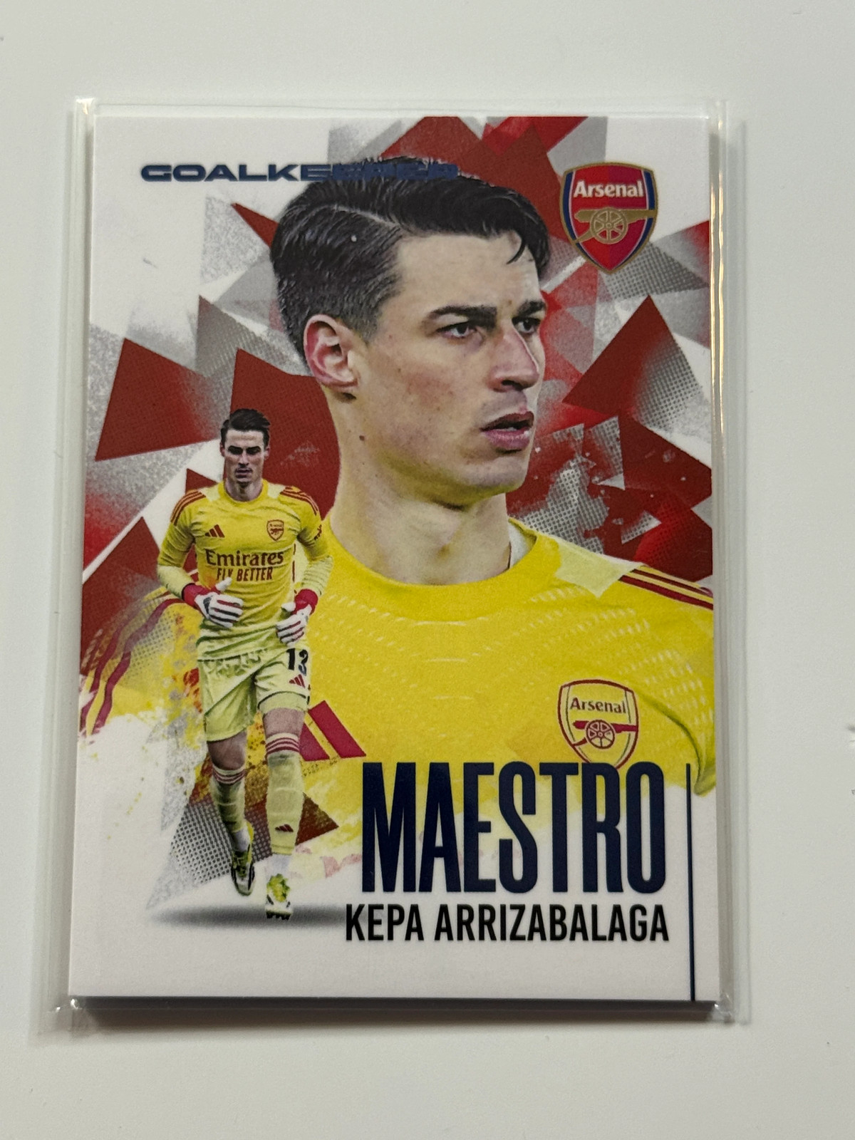 2025-26 Futera Club FX Arsenal Maestro Blue #02 Kepa Arrizabalaga 02/07