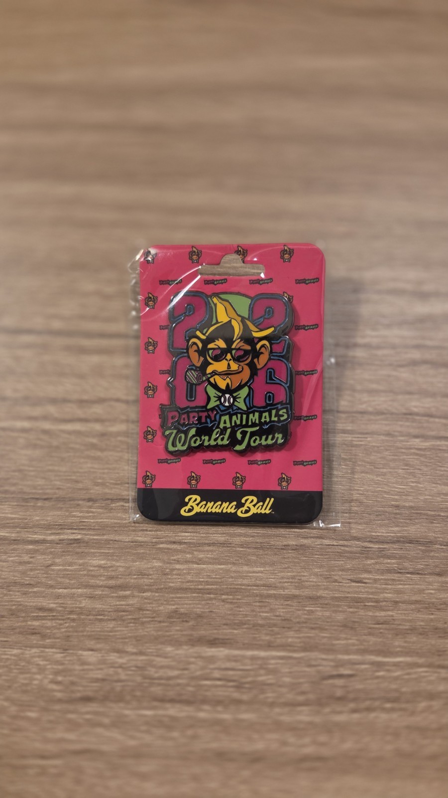 Party Animals 2026 World Tour Pin Savannah Banana Ball BBCL Pharty Mascot Logo