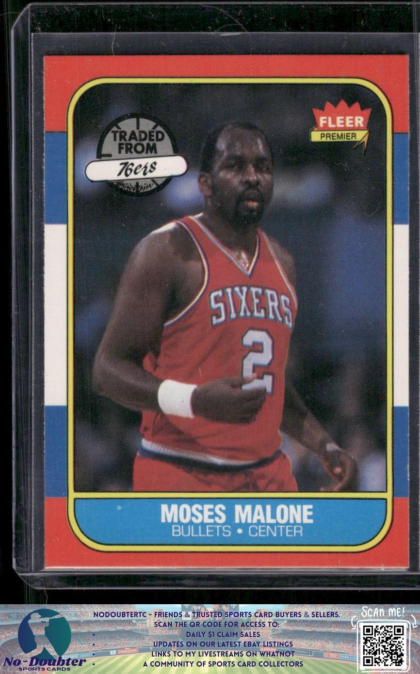 1986-87 Fleer #69 Moses Malone Washington Bullets 4.1J