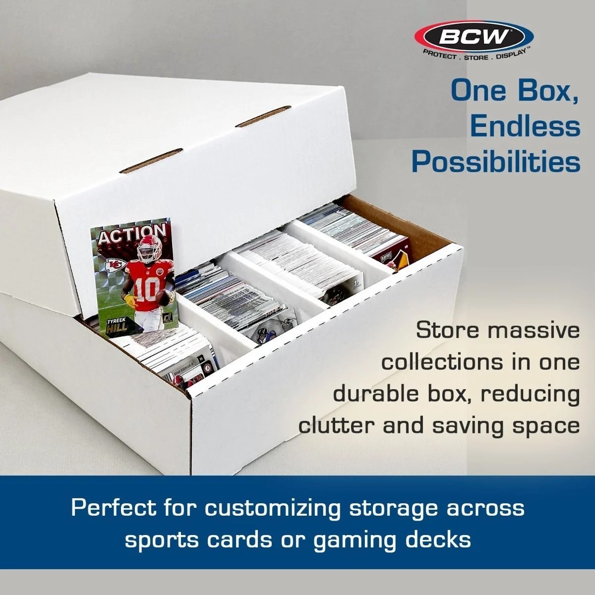 (5x) BCW Monster FULL LID (3200 Count) Corrugated Cardboard Storage Box-Full Lid