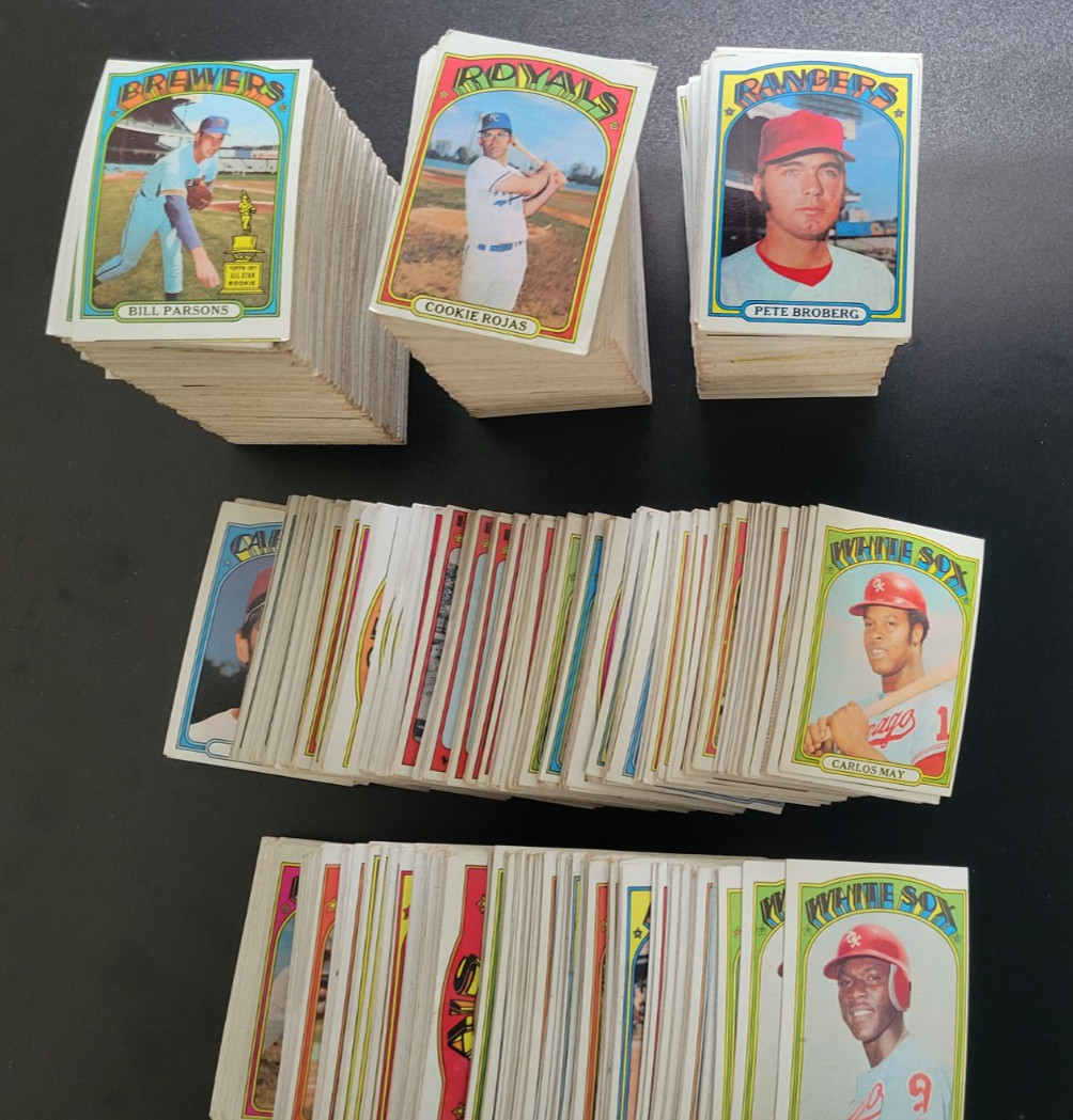 1972 Topps Baseball Set Builder Lots – 100 Different Vintage Cards