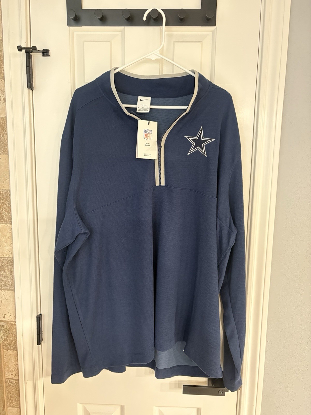 3X Men’s Nike Navy Dallas Cowboys Lightweight Victory Dri-FIT Half-Zip Pullover