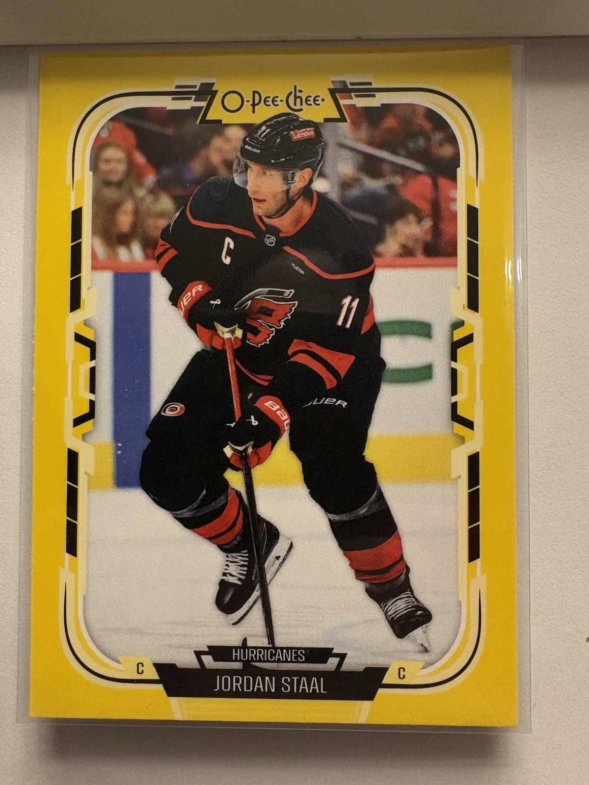 2025-26 O-Pee-Chee Yellow Border #251 Jordan Staal Carolina Hurricanes