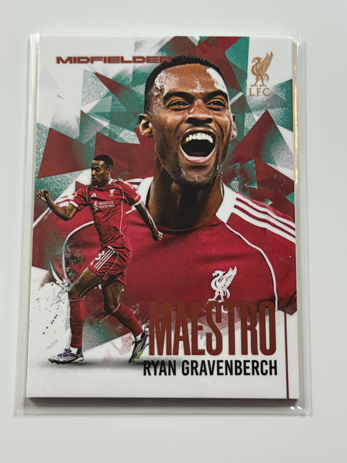 2025-26 Futera Club FX Liverpool Maestro Red #15 Ryan Gravenberch 18/19