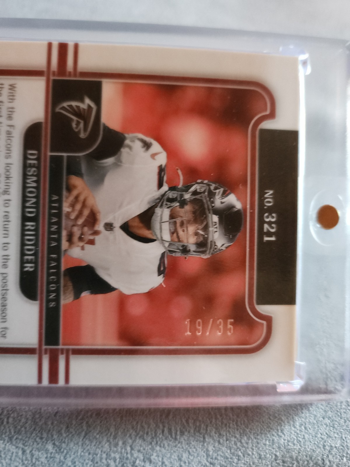 2022 Panini One – Precision Rookie Patch Autographs Desmond Ridder #321 Blue /35