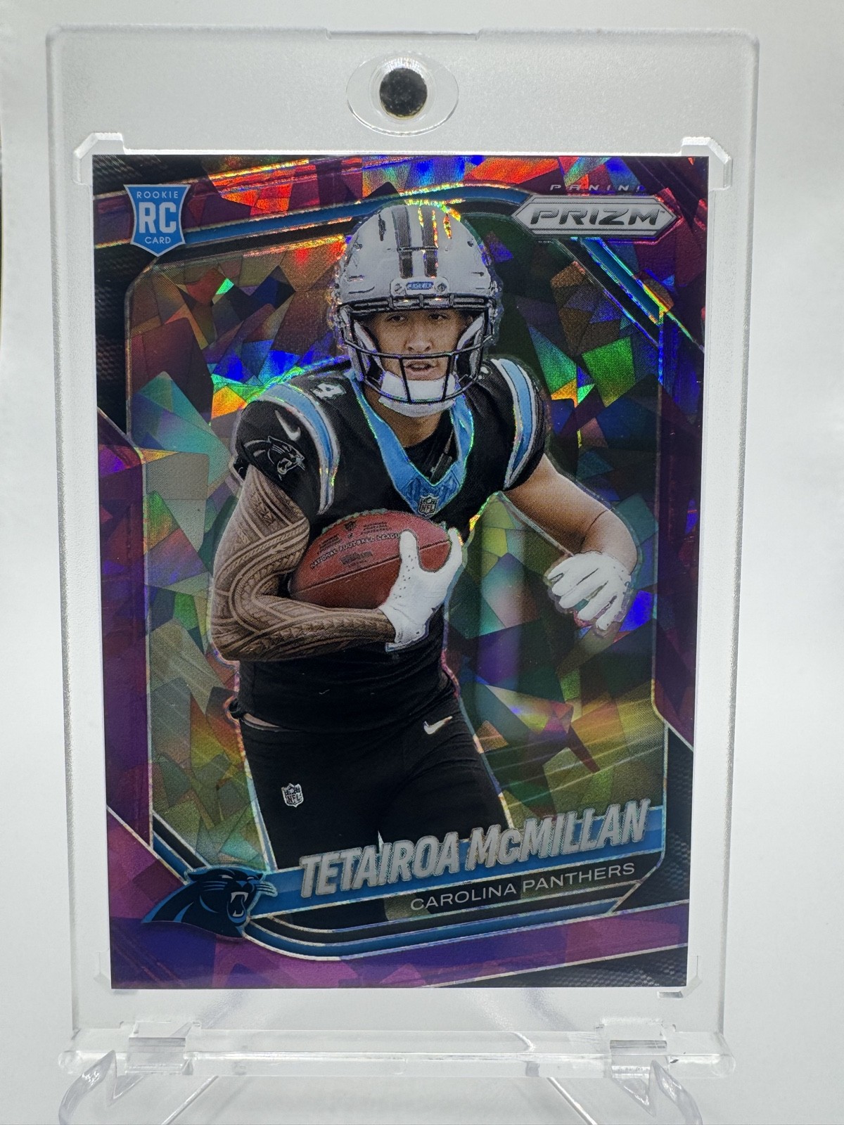 2025 Panini Prizm – Rookies Tetairoa McMillan #311 Purple Ice Prizm /225 (RC)
