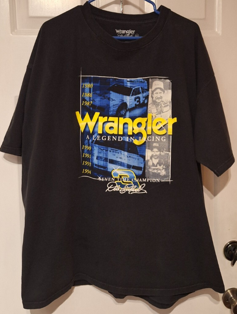 Dale Earnhardt Sr. Wrangler Collectors Edition Graphic Crew Neck T Shirt Sz 2XL