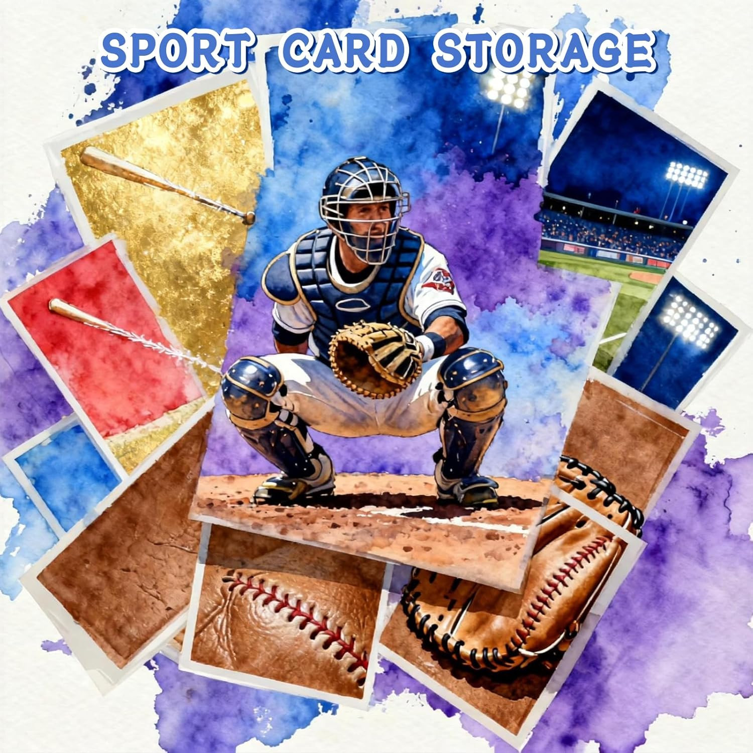Trading Card Storage Box 25 Pack 700 Count 20Pt with Dividers, 14.2X3.8X2.9 Inch