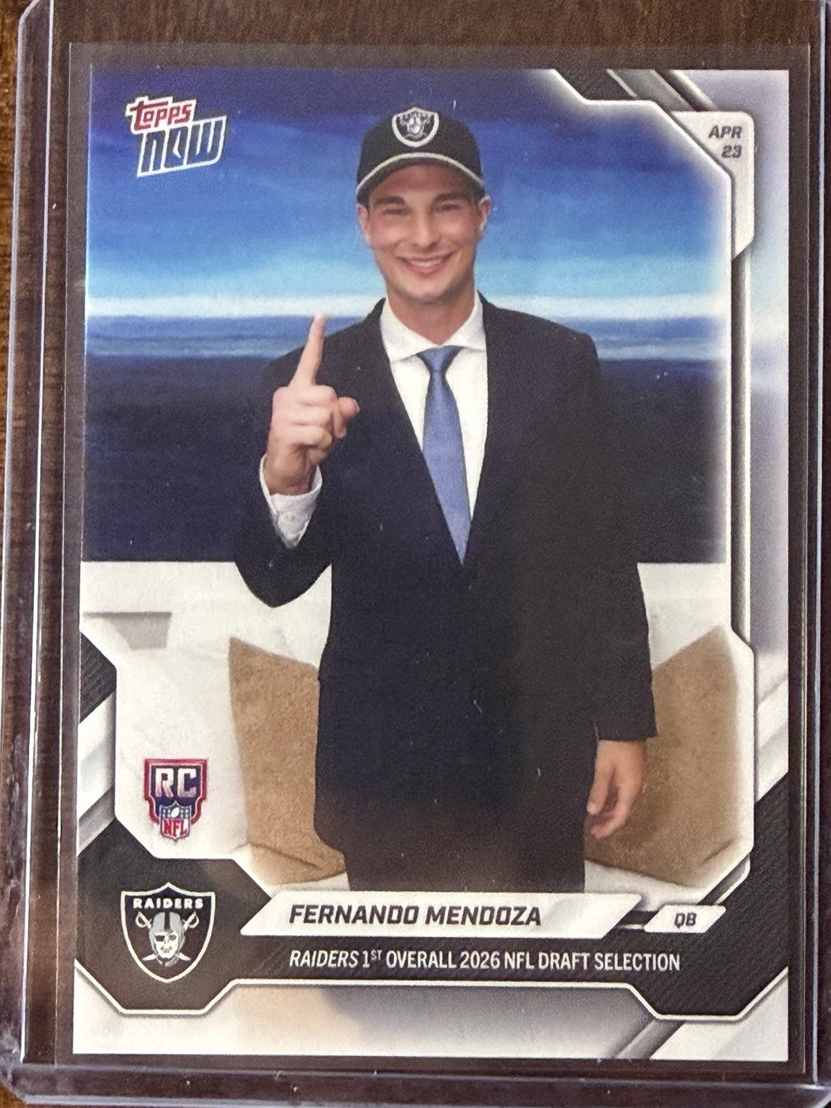 2026 Topps NOW Fernando Mendoza Rookie Card (Card #FMEN)