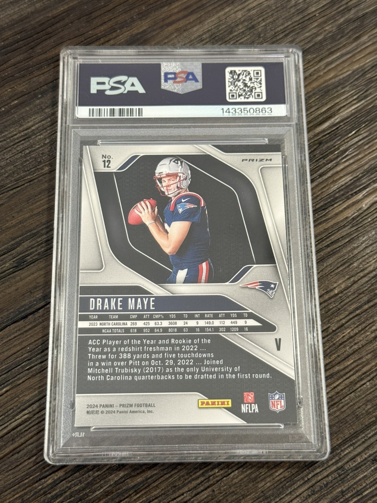 2024 Panini Prizm – Rookie Variations Drake Maye #12 Silver Prizm (RC)