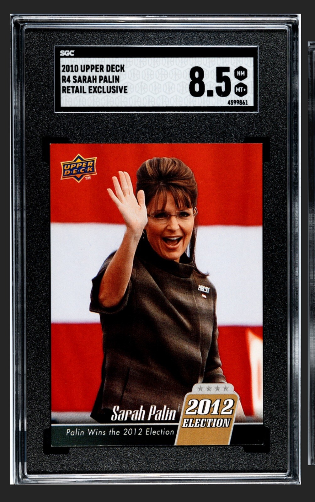 2010 Upper Deck #R4 Sarah Palin Retail Exclusive Walmart SSP SGC 8.5 NM+