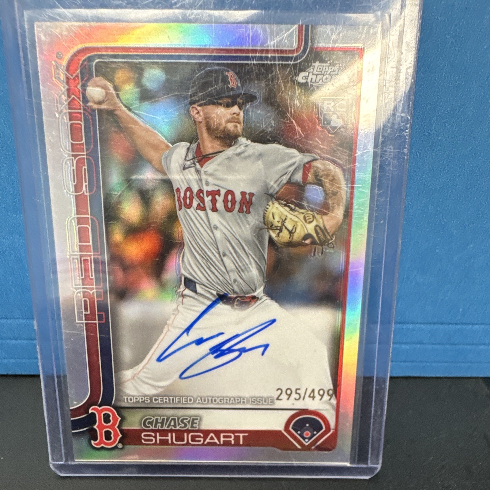 Topps 2025 Chrome Chase Shugart Red Sox Rookie Auto #RA-CS 295/499