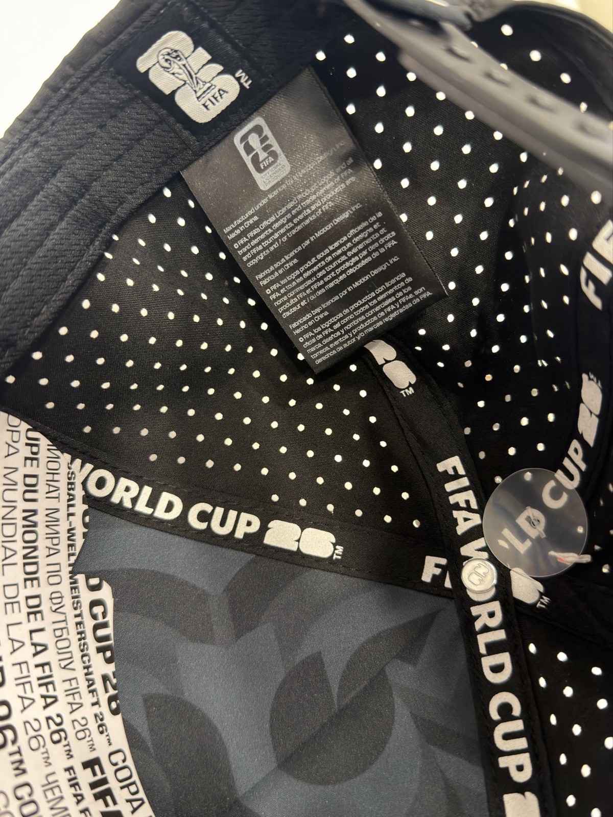 FIFA Officially Licensed World Cup 2026 Trophy Hat One Size Unisex Black NWT