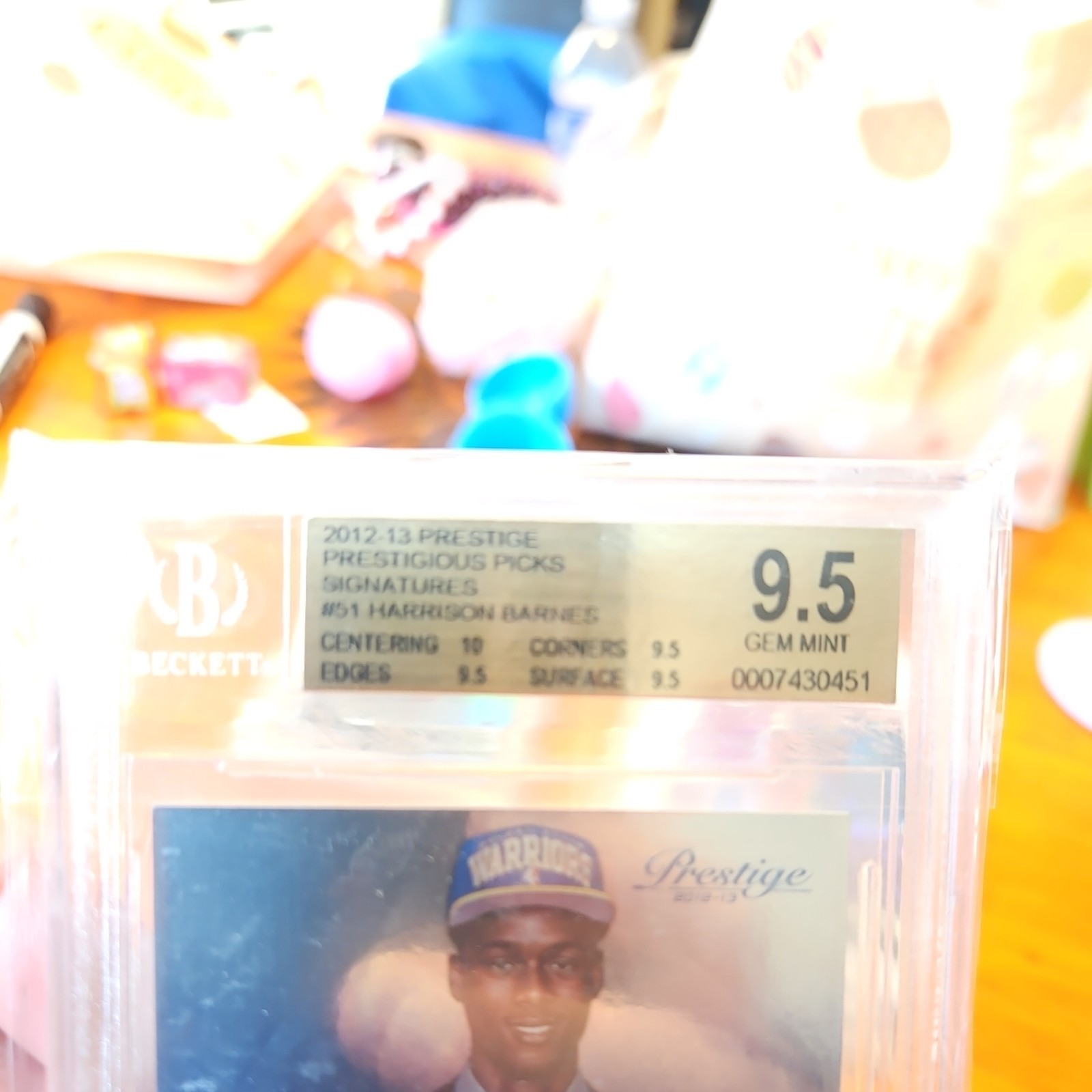 2012-13 Panini Prestige Prestigious Picks Signatures Harrison Barnes Auto Golden