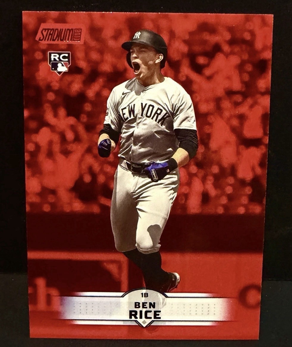 2025 Stadium Club Red Foil Ben Rice RC New York Yankees #196