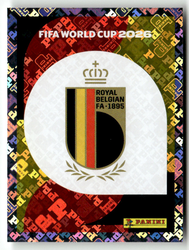 Panini 2026 World Cup America Sticker No. Bel 1 Belgium Logo Emblem