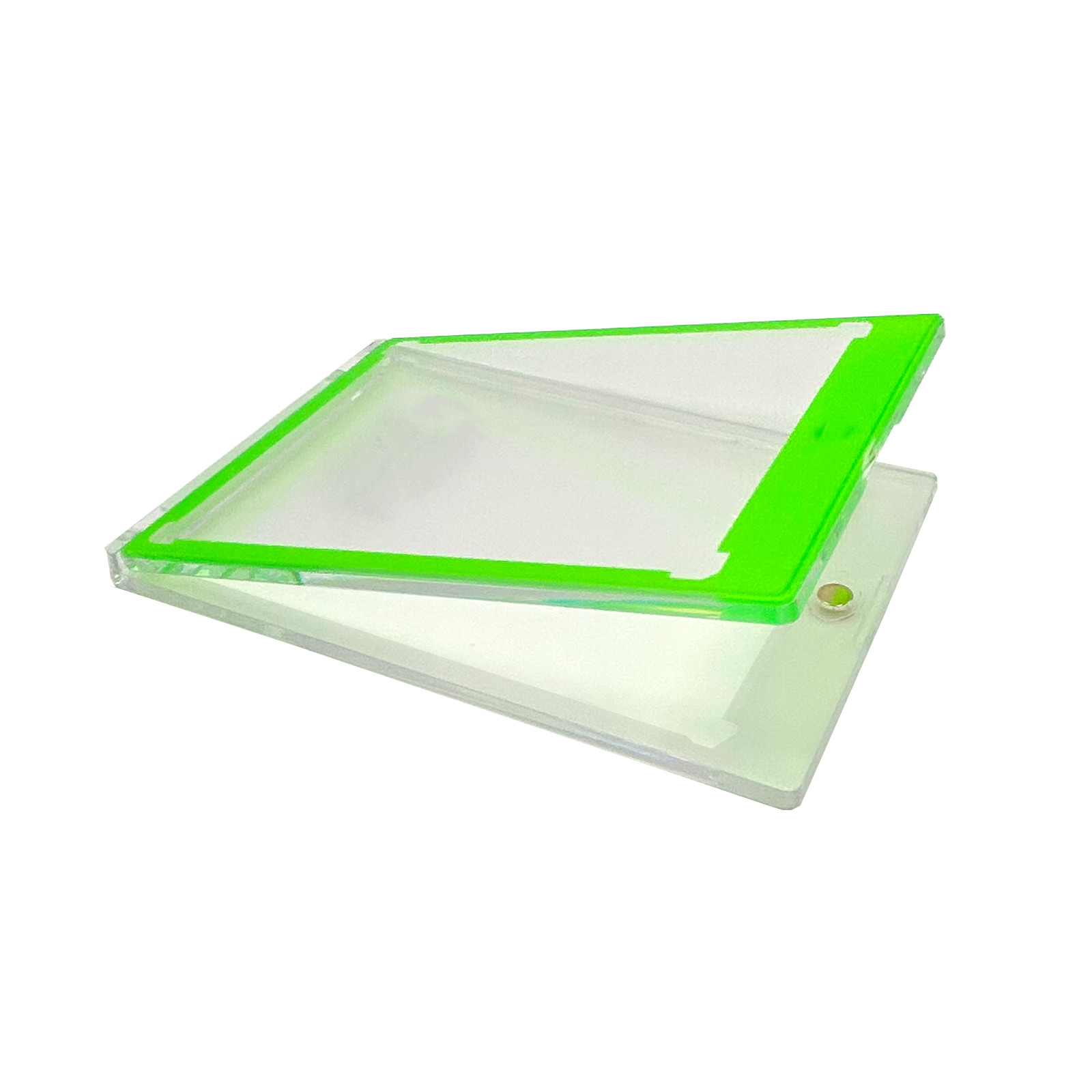 CF Magnetic Card Holder One Touch Case NEON GREEN BORDER – 35PT-260PT Sizes