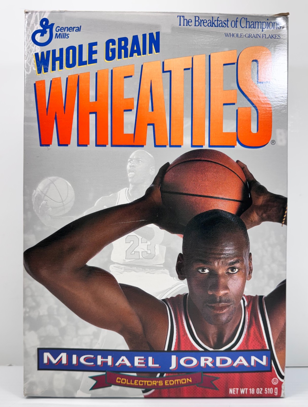 Michael Jordan WHEATIES Silver Cereal Box. Collectors Edition 1993 18oz