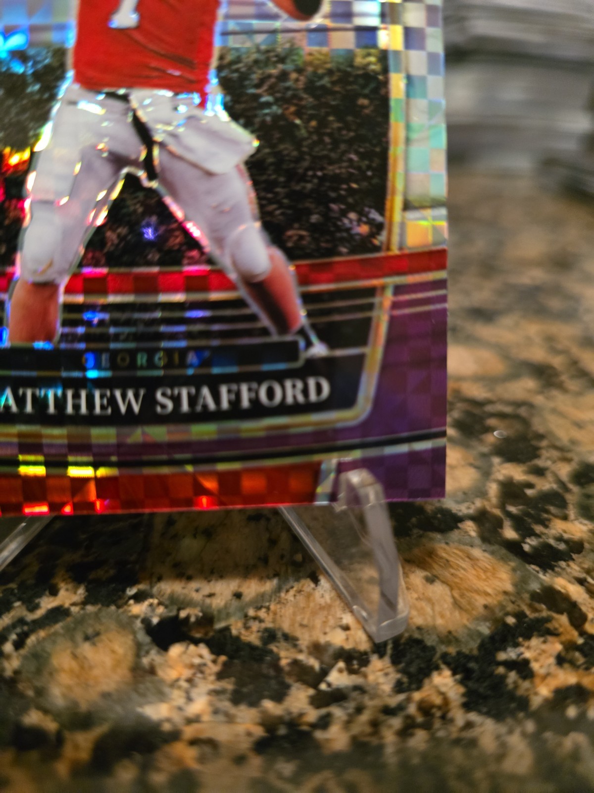 2022 Select Draft Picks Matthew Stafford Green & Pupler Squares Prizm 48/100