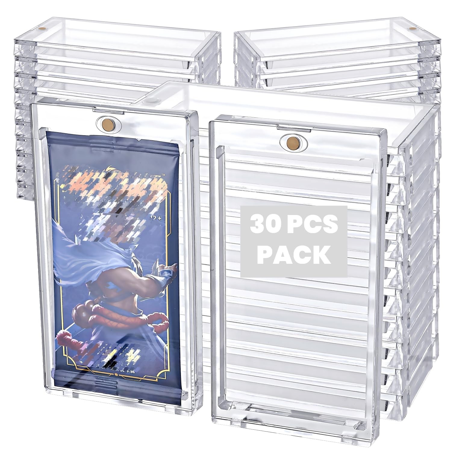30 PCS Acrylic Booster Pack Protector One Touch Booster Pack Magnetic Holder..