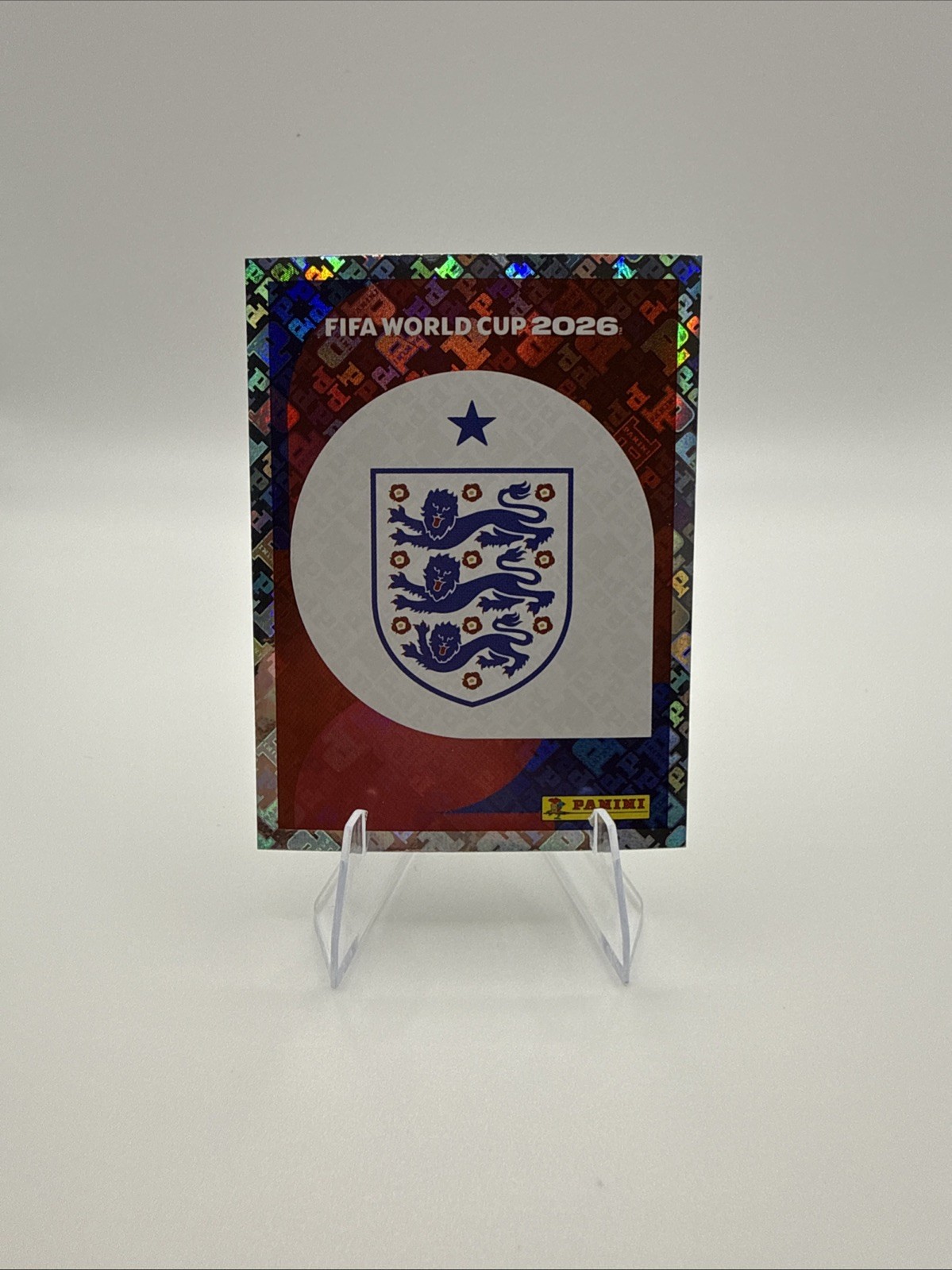 2026 Panini FIFA World Cup Sticker – England #ENG1 – Team Logo Holo Foil