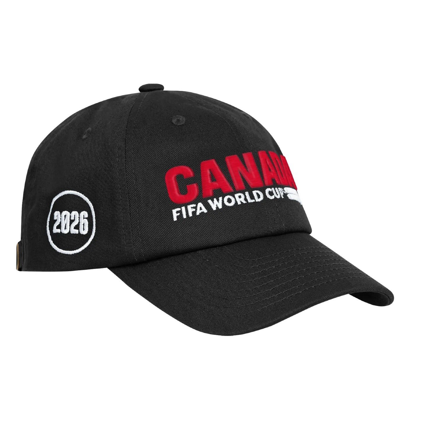Outerstuff Canada FIFA World Cup 2026 Men’s Cap Black Red White Official