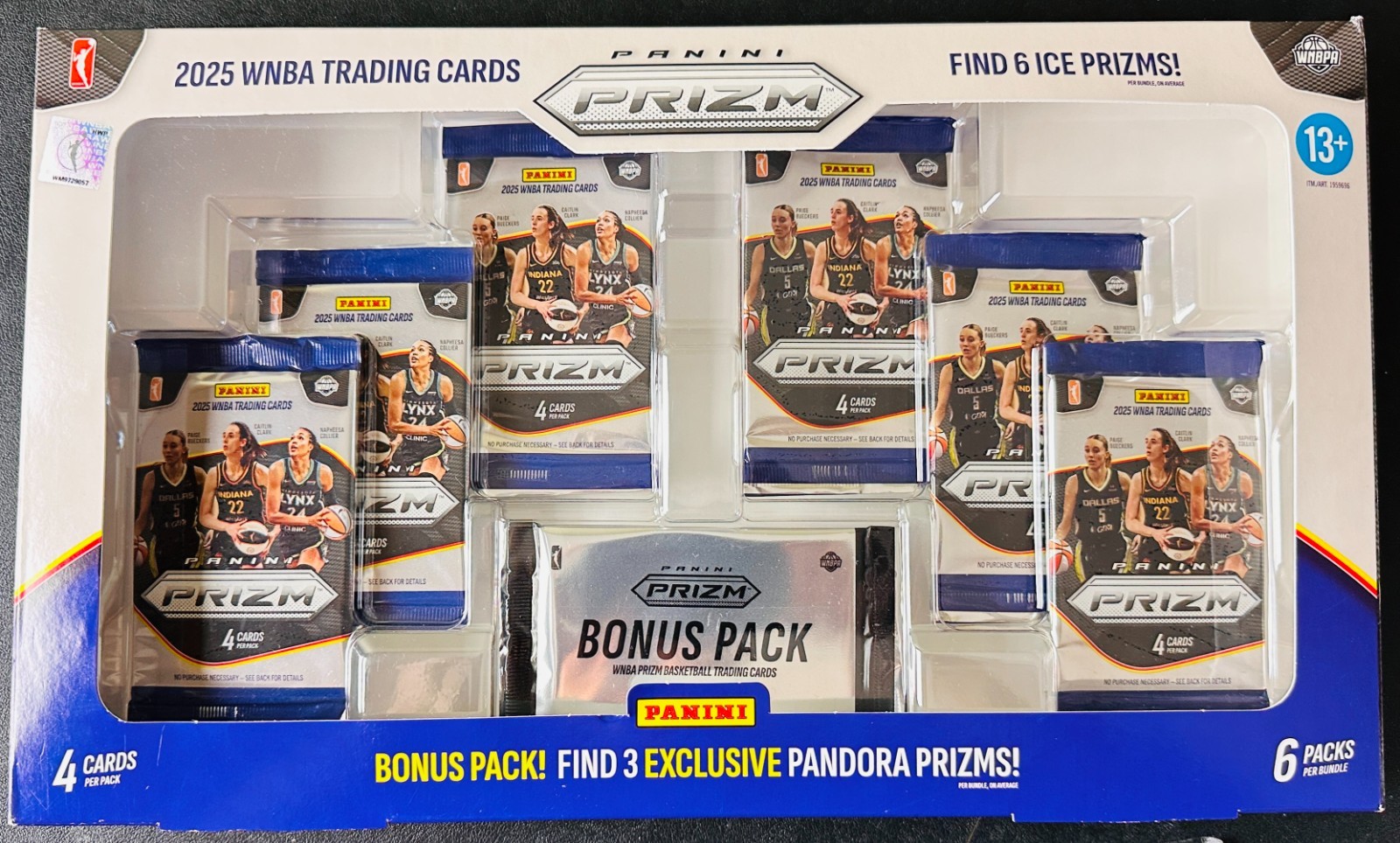 2025 Panini Prizm WNBA Costco Bundle Box Sealed 6 Packs Bonus Pack Pandora, Ice!