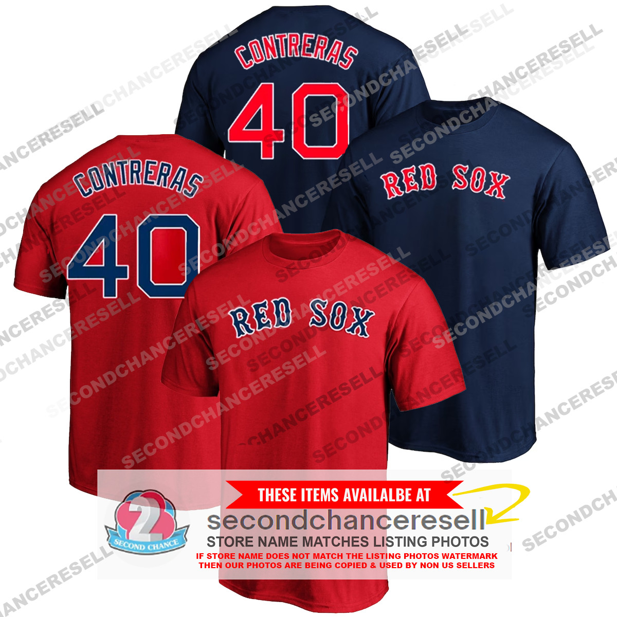 Boston Red Sox Willson Contreras #40 T Shirt