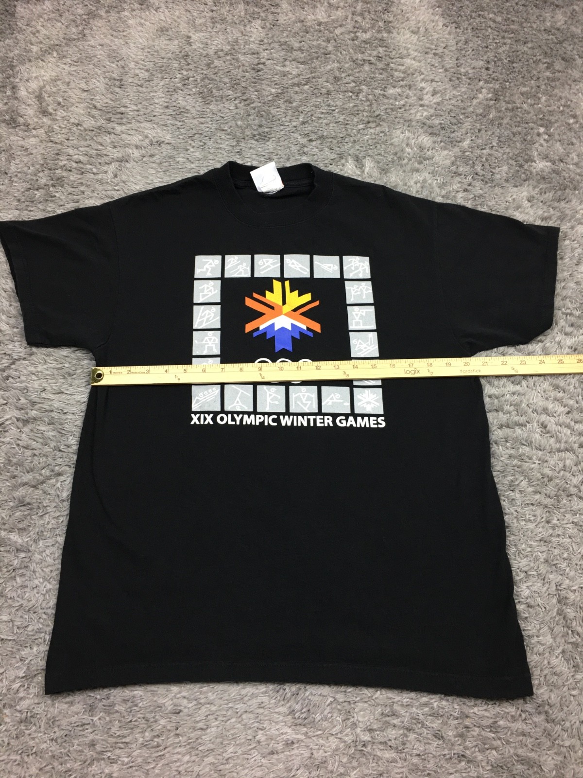 2002 Salt Lake Olympics Winter Games Black Crew Neck T Shirt Large
