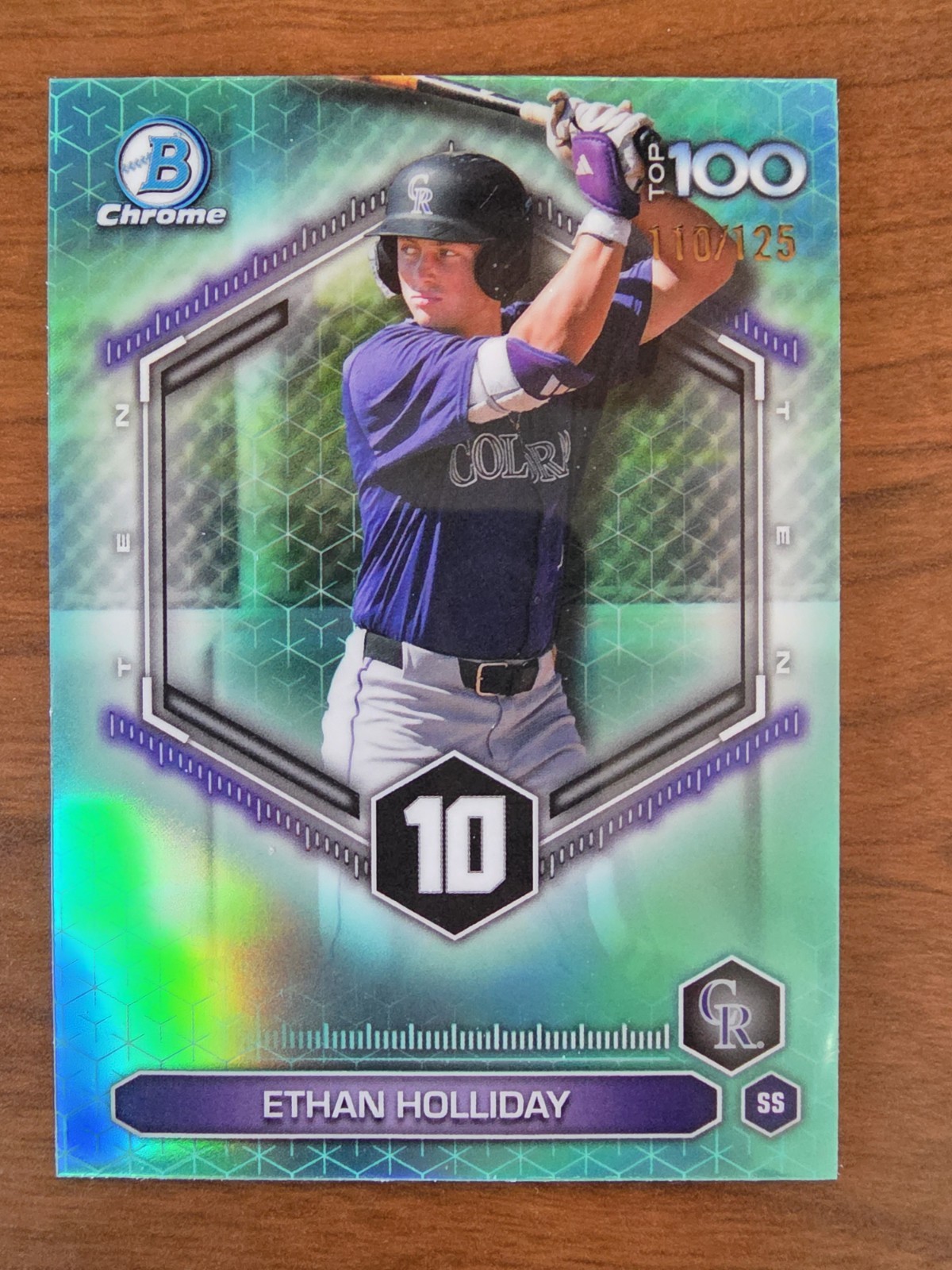 2026 Bowman – Top 100 Ethan Holliday #BTP-10 Aqua Wave Refractor /125 | 1:836