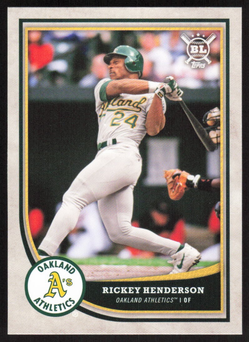2018 Topps Big League Rickey Henderson #346 Oakland Athletics