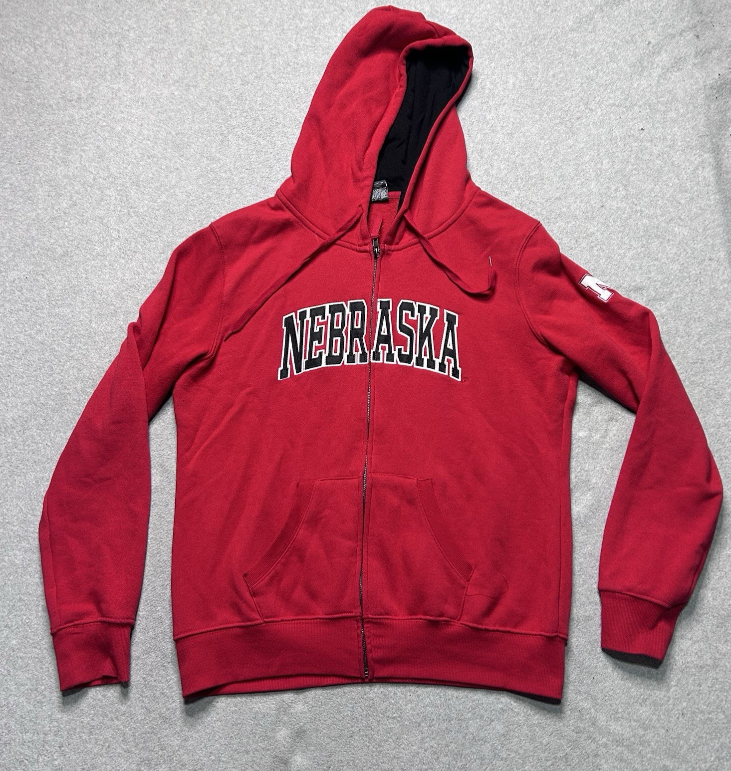 Stadium Athletics Nebraska Cornhuskers Jacket Mens Large Red Fleece Full Zip