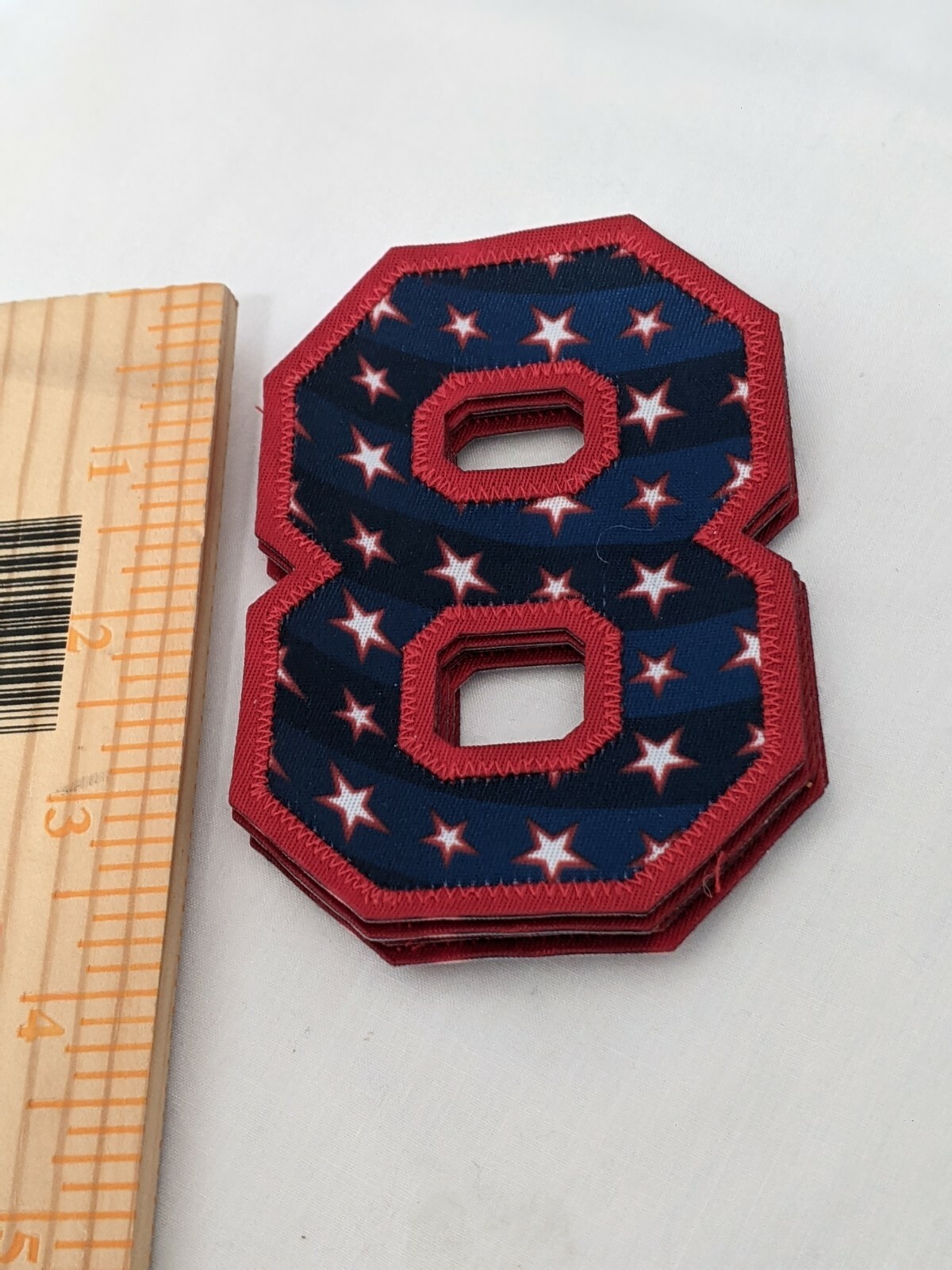 #8 MLB 4th of July authentic team issue 4 X 2 3/4 inches uniform number