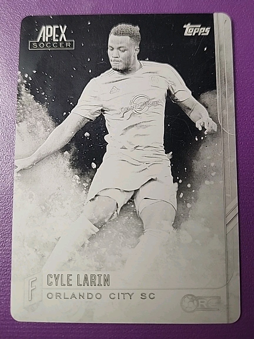 2015 Topps MLS Apex Soccer Cyle Larin RC Black Printing Plate Orlando City