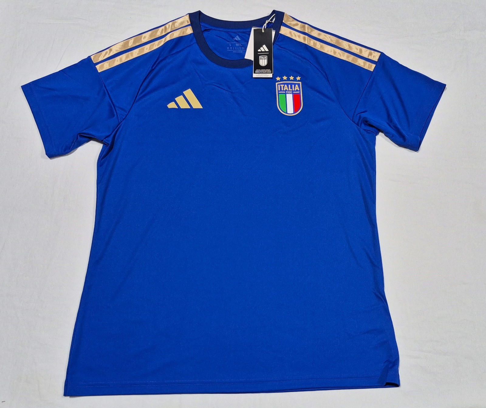 Adidas Authentic Italy Futbol Soccer 2025-2026 Fan Jersey Men’s JY7588 Blue