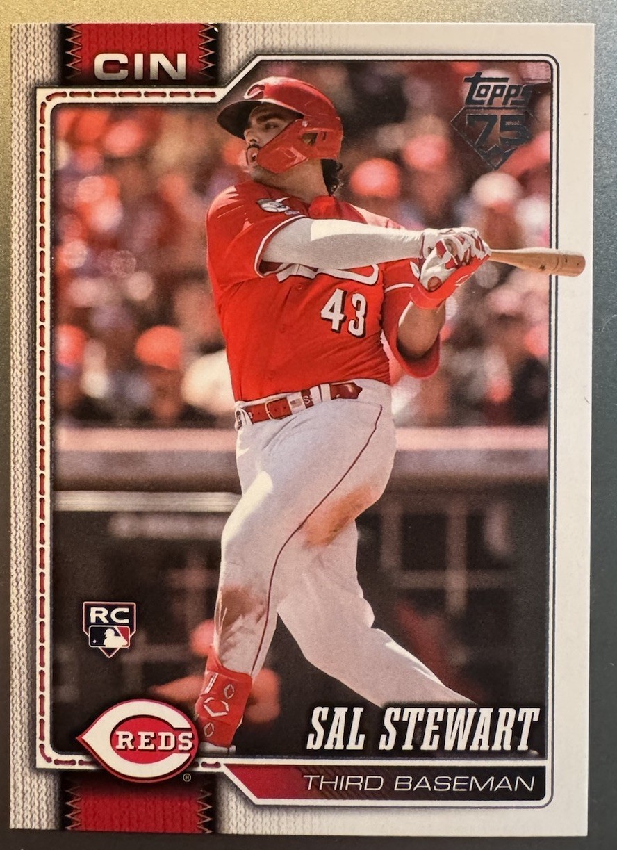2026 Topps Series 2 Baseball #372 Sal Stewart, Cincinnati Reds RC Rookie