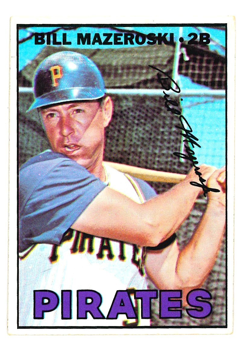 1967 Topps Card – Bill Mazeroski #510 – Pittsburgh Pirates – High Number – EX