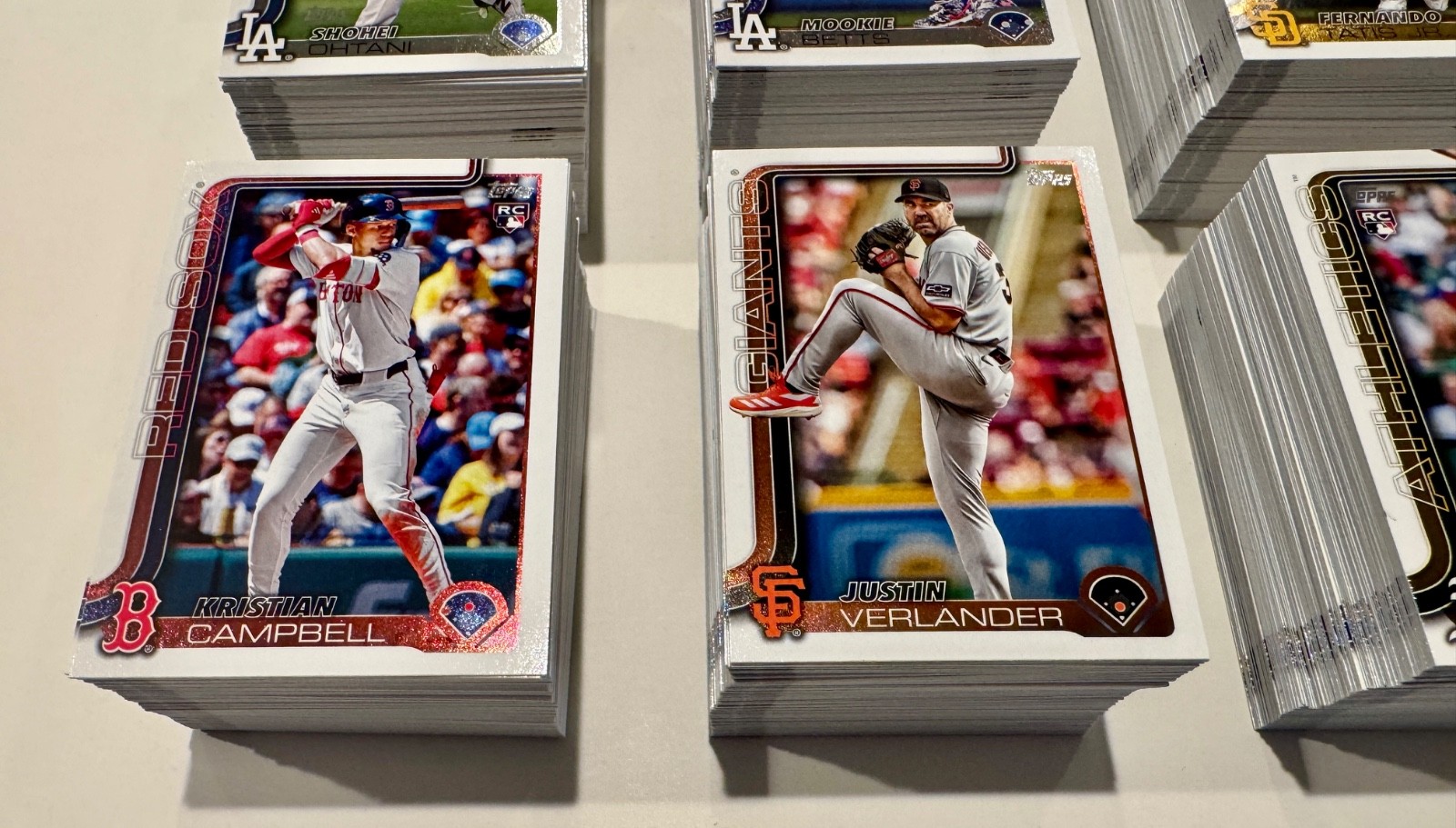 Complete Base Sets 2025 Topps Series 1, 2, Update, Stars Of MLB 1-85= 1135 Cards