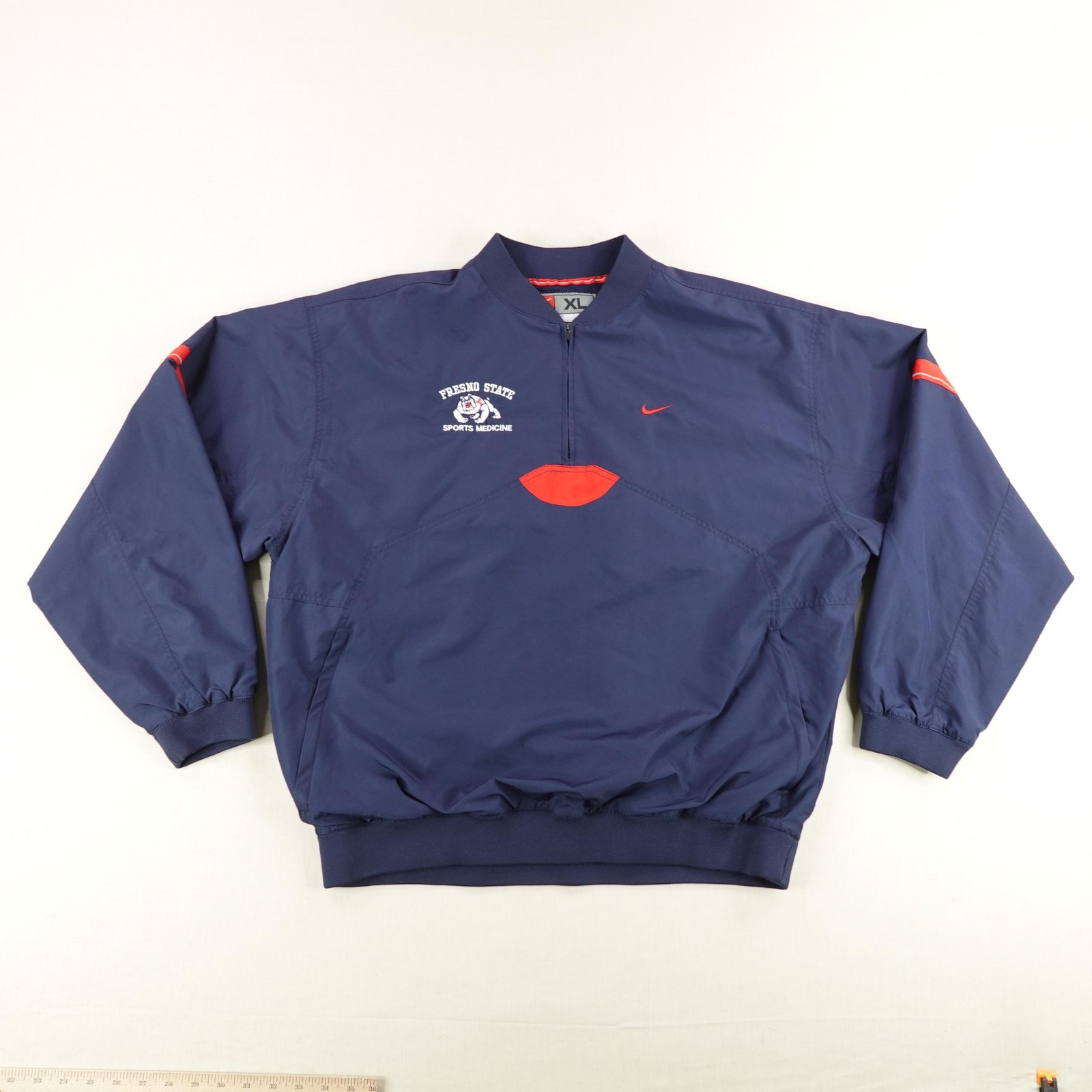 Vintage Fresno State Bulldogs Jacket XL Blue Nike Windbreaker Sports Medicine