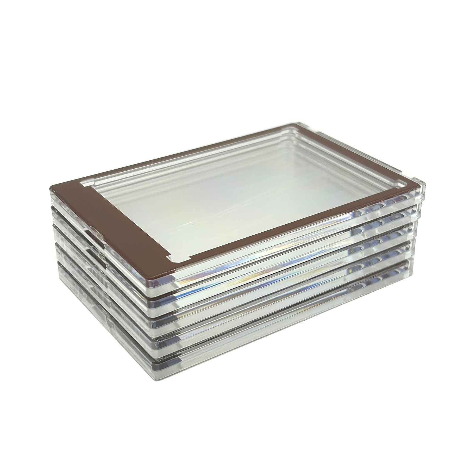 CF Magnetic Card Holder One Touch Case BROWN BORDER – 35PT-260PT Sizes